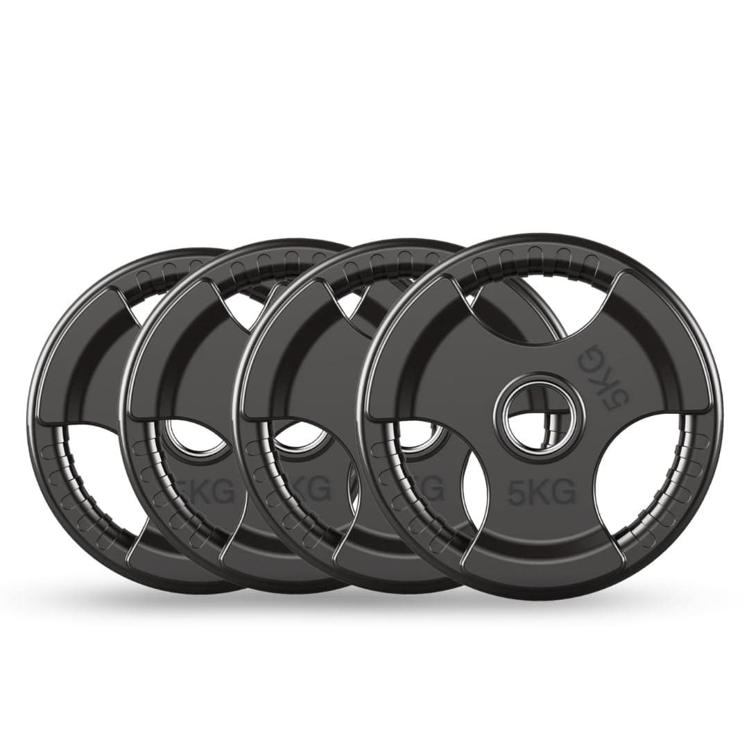 PhysKcal Olympionische Hantelscheiben - Set, Ø50 mm Bohrung | 1,25-20 kg, Schwarz
