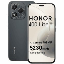 📱 HONOR 400 Lite Smartphone 5G Dual SIM NFC, 256GB/8GB RAM, Simlockfrei Android-Handy ohne Vertrag (108MP mit AI-Kamerataste, 6,7 Zoll Display, 5230mAh, Android 15) Velvet Black
