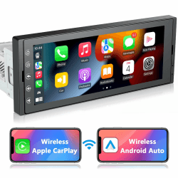 6,9 Zoll Android Autoradio 1Din mit Wireless CarPlay & Android Auto 🚗📱🎶