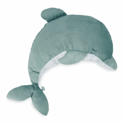 🐬 KALOO - Petit Calme - Grüner Plüschdelfin 60 cm - Beruhigendes Kuscheltier 🧸