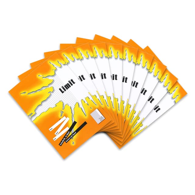 Angebot: Limit Schulheft A4, 16 Blatt, Lineatur 26, kariert mit Rand, orange, 10 Stück 📚🧡