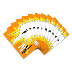Angebot: Limit Schulheft A4, 16 Blatt, Lineatur 26, kariert mit Rand, orange, 10 Stück 📚🧡