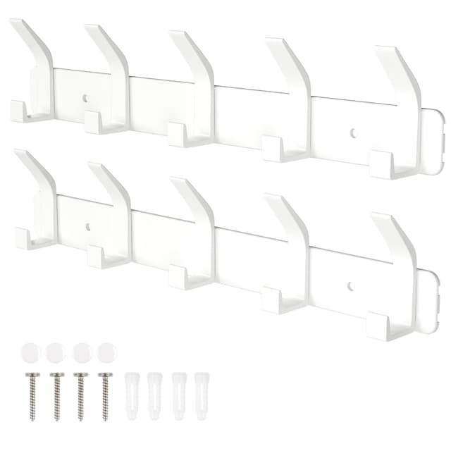 🌟 Angebot: Sarsumir Garderobenhaken Weiß Hakenleiste 🌟