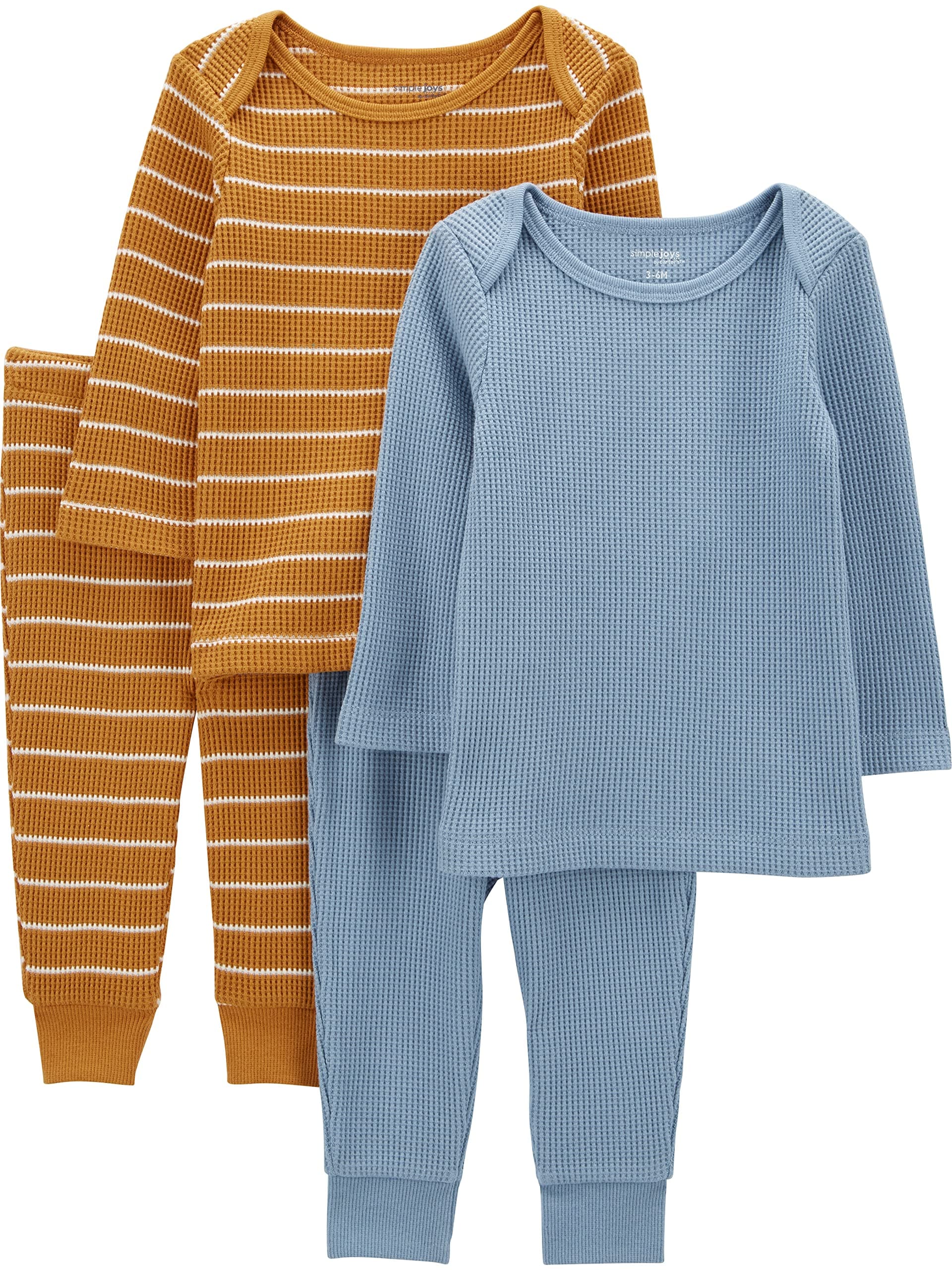 👶🌟 Super Angebot! Simple Joys by Carter's Baby-Jungen Pullover (2er Pack) 0 Monate Gold/Blau