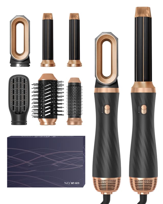 🎁 Weihnachtsgeschenk! Airstyler 6 IN 1 Warmluftbürste Set Schwarz