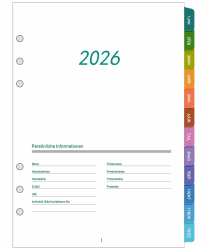 2026 Wochenplaner Einlagen A5 6 Löcher 📅📚