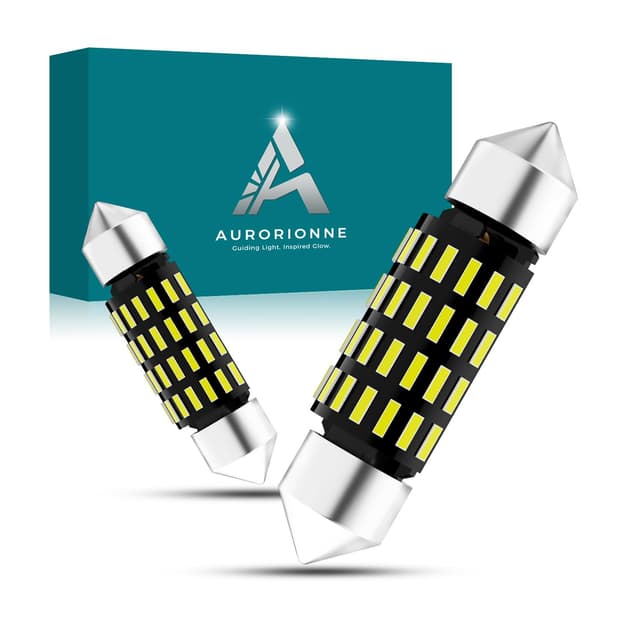 🌟 AURORIONCG 2 Stück 36MM Soffitte Glühbirnen Weiß 12V 24V 36MM Innenraumleuchten 320 Lumen 6500K 2W Canbus 🌟