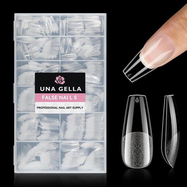 UNA GELLA Ballerina Tips für Gelnägel, 216 Stück