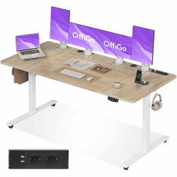 🌟 Großer Deal! OffiGo Höhenverstellbarer Schreibtisch mit USB und Memory Funktion 🌟
