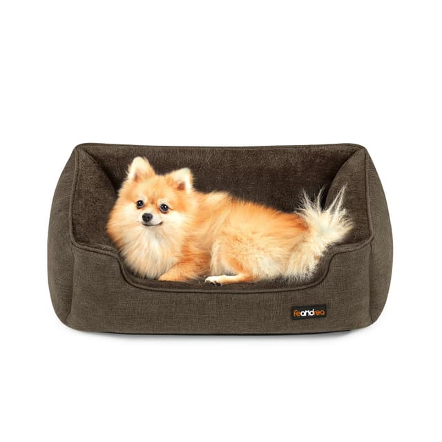 🐾 Feandrea Hundebett in Leinenoptik für kleine Hunde 🐶