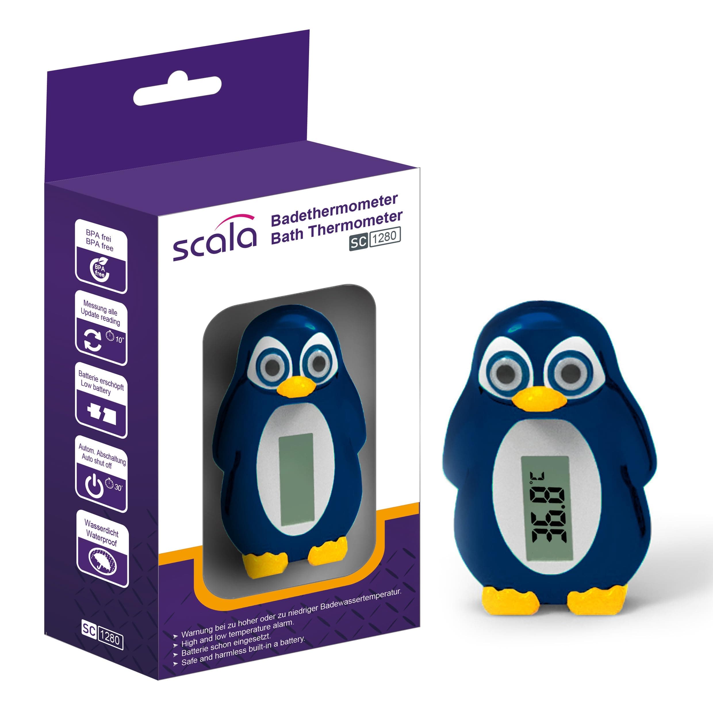 🐧 Digitales Badethermometer Pinguin - Badethermometer für Babys und Kleinkinder