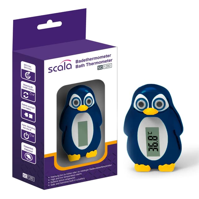 🐧 Digitales Badethermometer Pinguin - Badethermometer für Babys und Kleinkinder