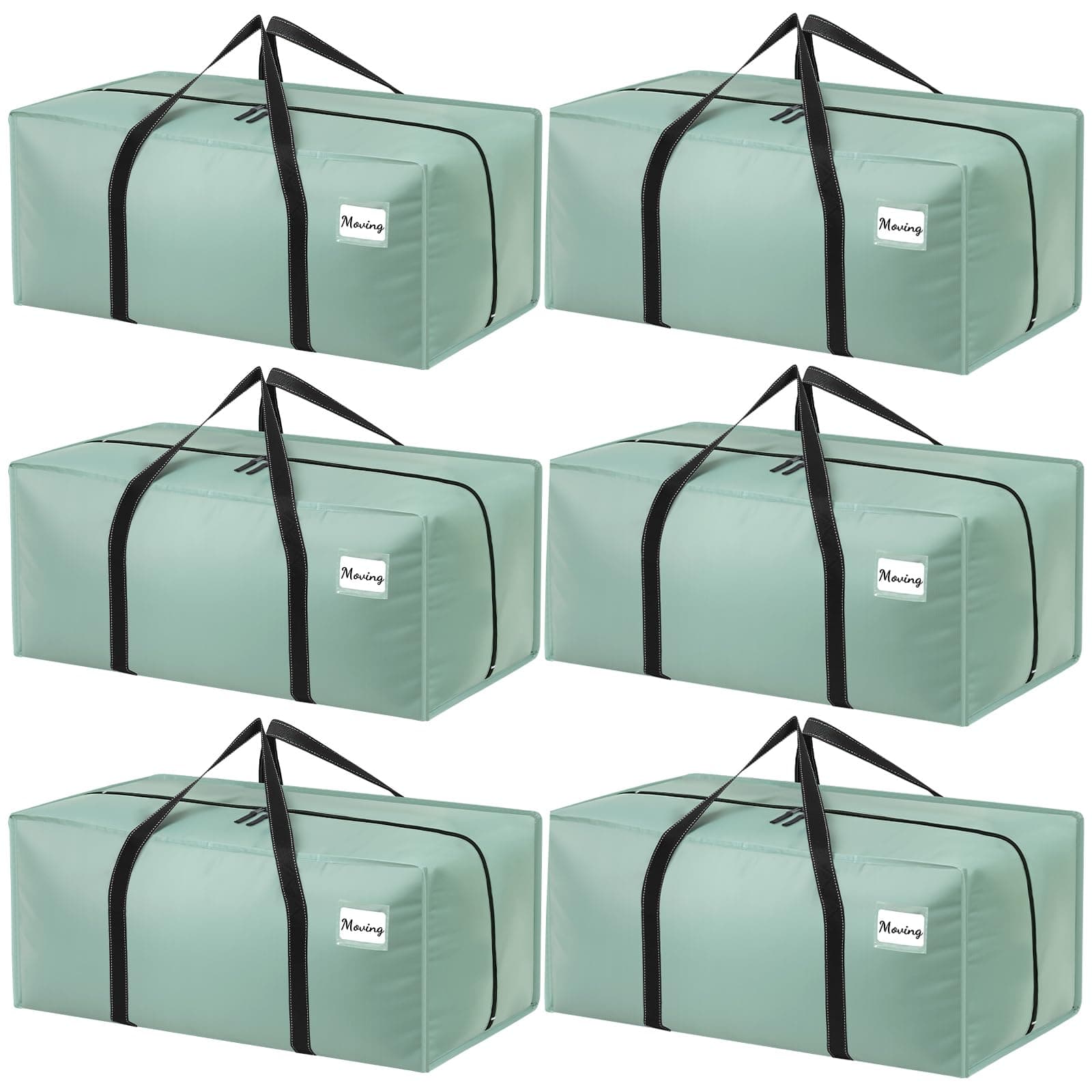 📦 Dntorx 6 Stück 120L Aufbewahrungstasche, Heavy-Duty Umzugstaschen Wasserdicht Umzugskartons Große mit Reißverschluss Griff Faltbar Aufbewahrungsbox
