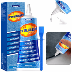 Jevvu Textilkleber, 80ml Stoffkleber 🧵🪡