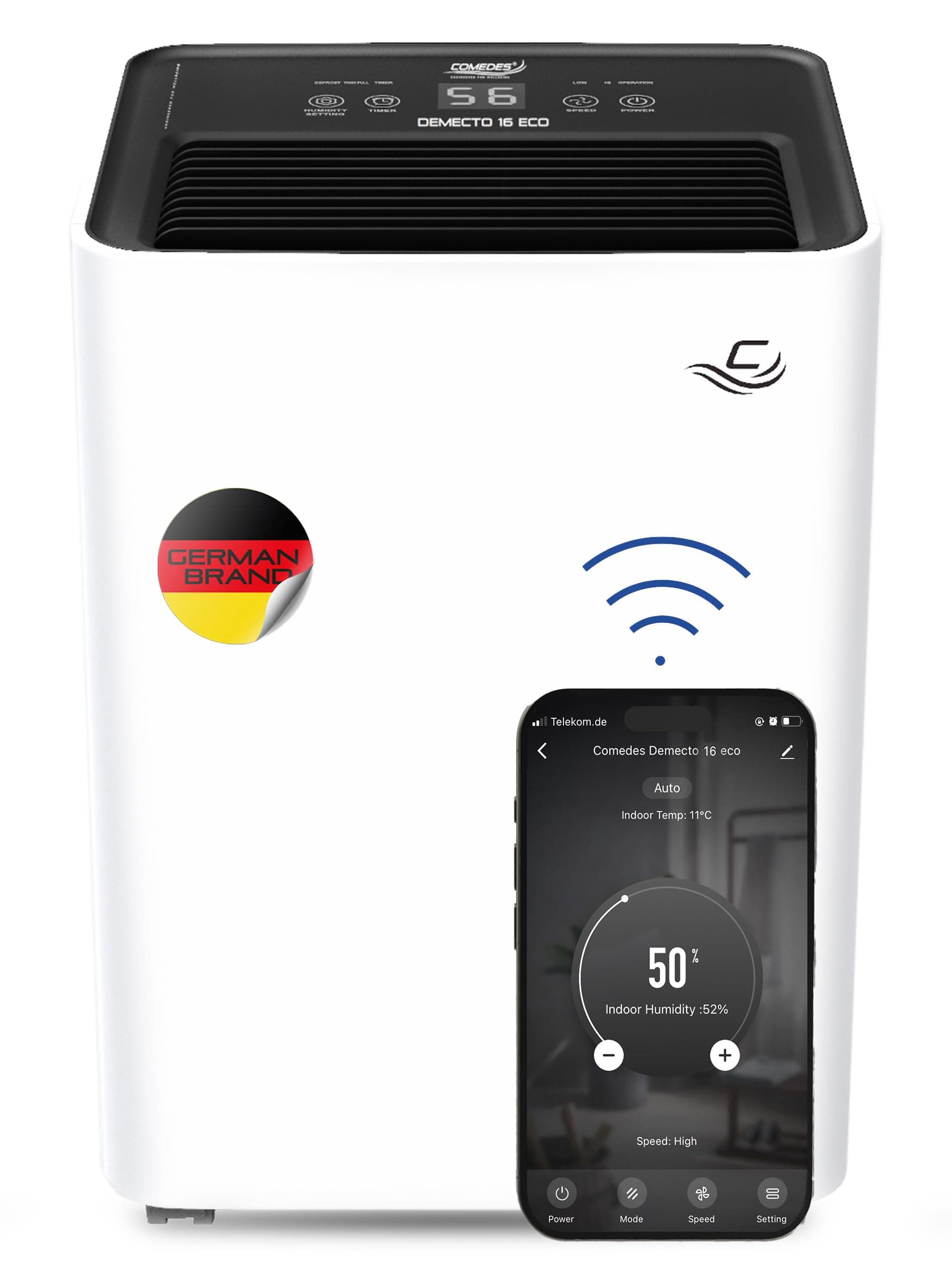 🌬️🌿 Comedes Demecto 16 eco WiFi - Leistungsstarker Luftentfeuchter (max. 16 Liter / 24h) 🌿🌬️