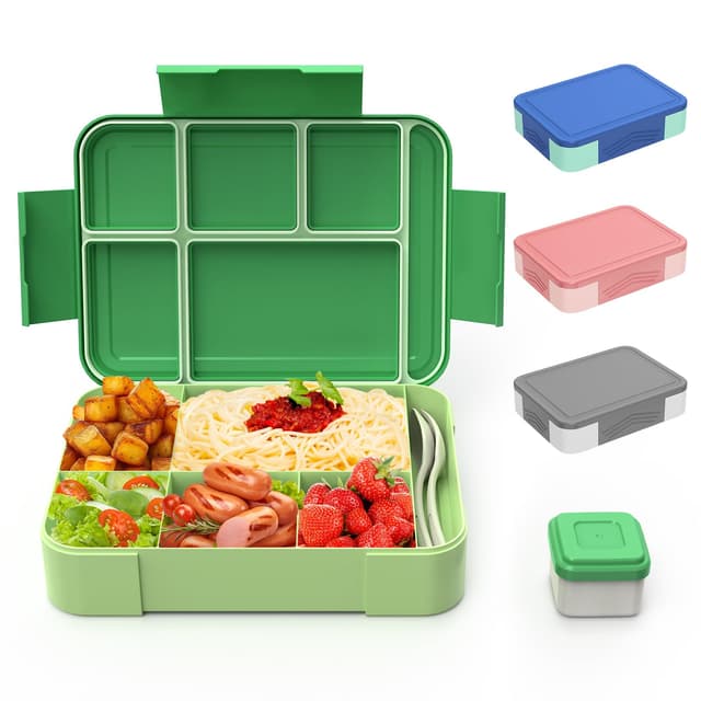🌟 HOBUE Brotdose Kinder Mit Fächern, Lunchbox für Kinder 🍱
