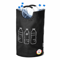 🌟 WELLENBORG® Faltbarer Pfandflaschen-Sammelbehälter faltbar Schwarz 🌟