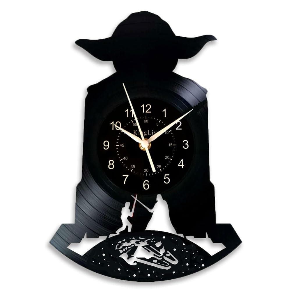🕰️ JOAAZAR Vinyl-Schallplatten-Wanduhr, 30 x 21 cm, Schwarze Wanddekoration