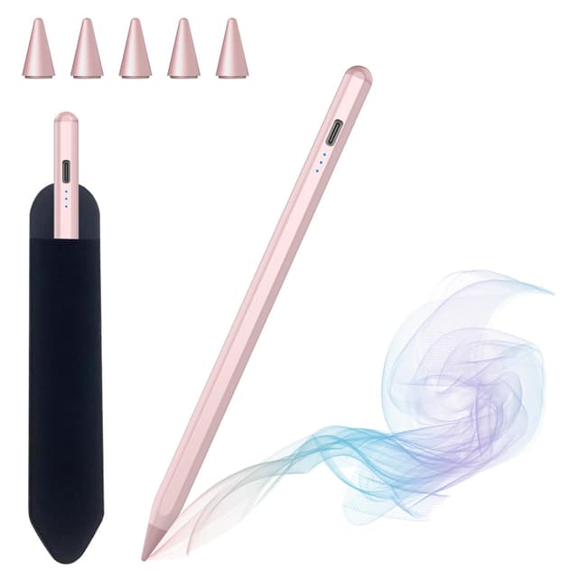 🍎✏️ Stylus für iPad 2018-2025 | Palm Rejection & Neigungssensitivität | Roségold