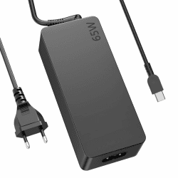 🔋 Sunydeal 65W Lenovo Ladekabel Laptop USB C Netzteil Ladegerät für Lenovo Thinkpad Touch Yoga Chromebook HP ASUS Acer Dell Samsung Surface Huawei MacBook Type C Charger mit PD 3.0 QC Schnellladegerät Matt Schwarz