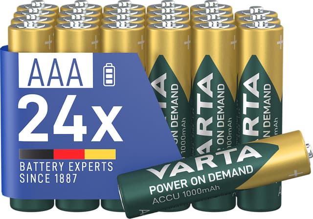 🔋 VARTA Batterien AAA, wiederaufladbar, 24 Stück - Exklusiv bei Amazon 🔋