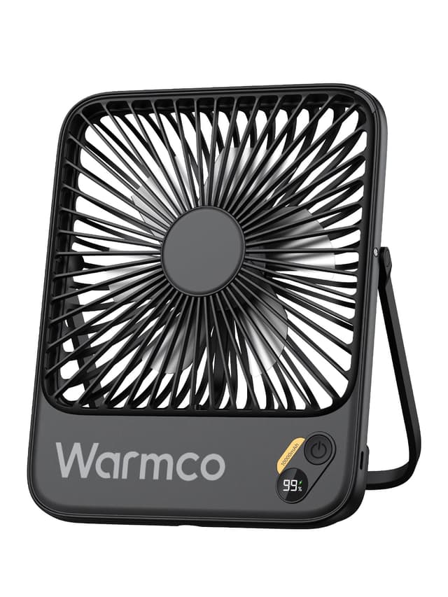 🌀🌬️ Warmco 10000mAh Tragbarer Ventilator: Ultra-Leise & Kraftvoll 🌬️🌀