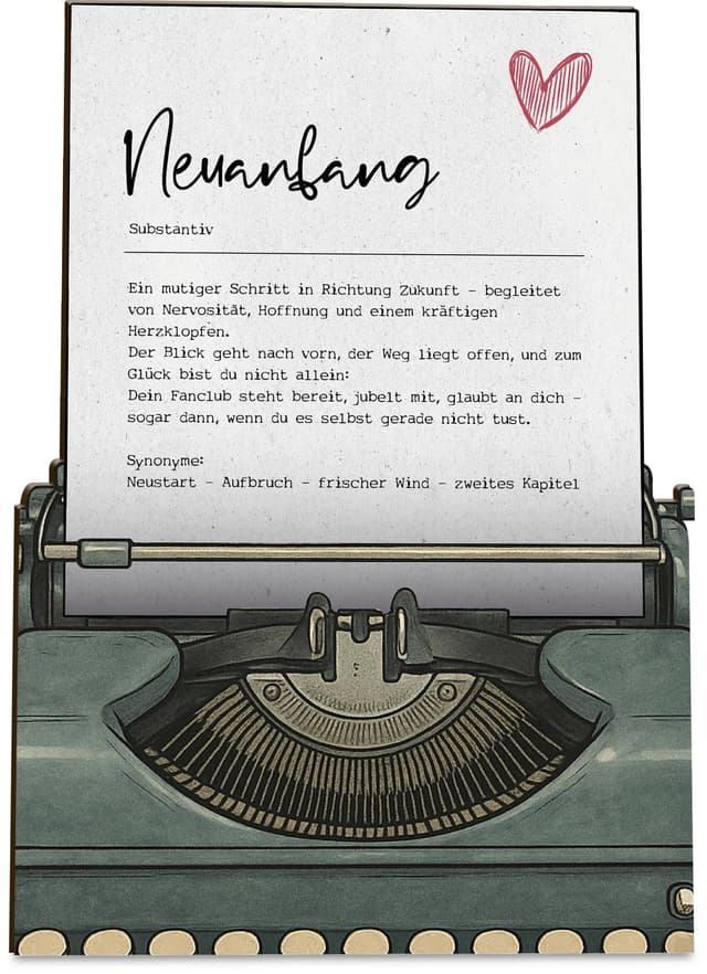 Neuanfang Holzkarte - 3D Geschenkkarte aus Holz | Geburtstagskarte & Neuer Job Geschenk 💌🎁📝🥳♻️