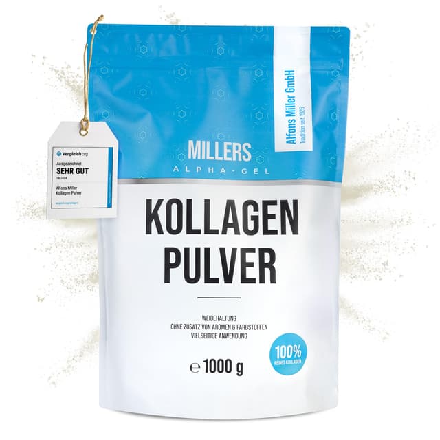 🌟 Premium 100% reines Kollagen Pulver - Collagen Protein - Millers Alpha-Gel 1000g 🌟