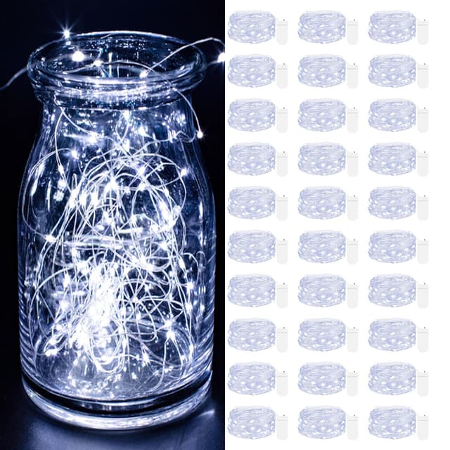 🌟🎉 Kolpop 30 Stück LED Mini Lichterkette Mit Batterie - 2M 20 LED Batteriebetrieben 🎉🌟