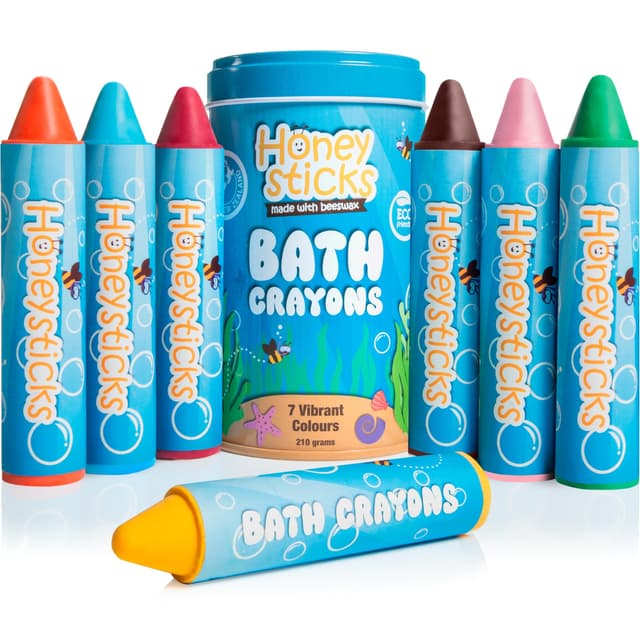 Honeysticks Badestifte für Kleinkinder & Kinder 🛁🎨 - Handgefertigt aus natürlichem Bienenwachs