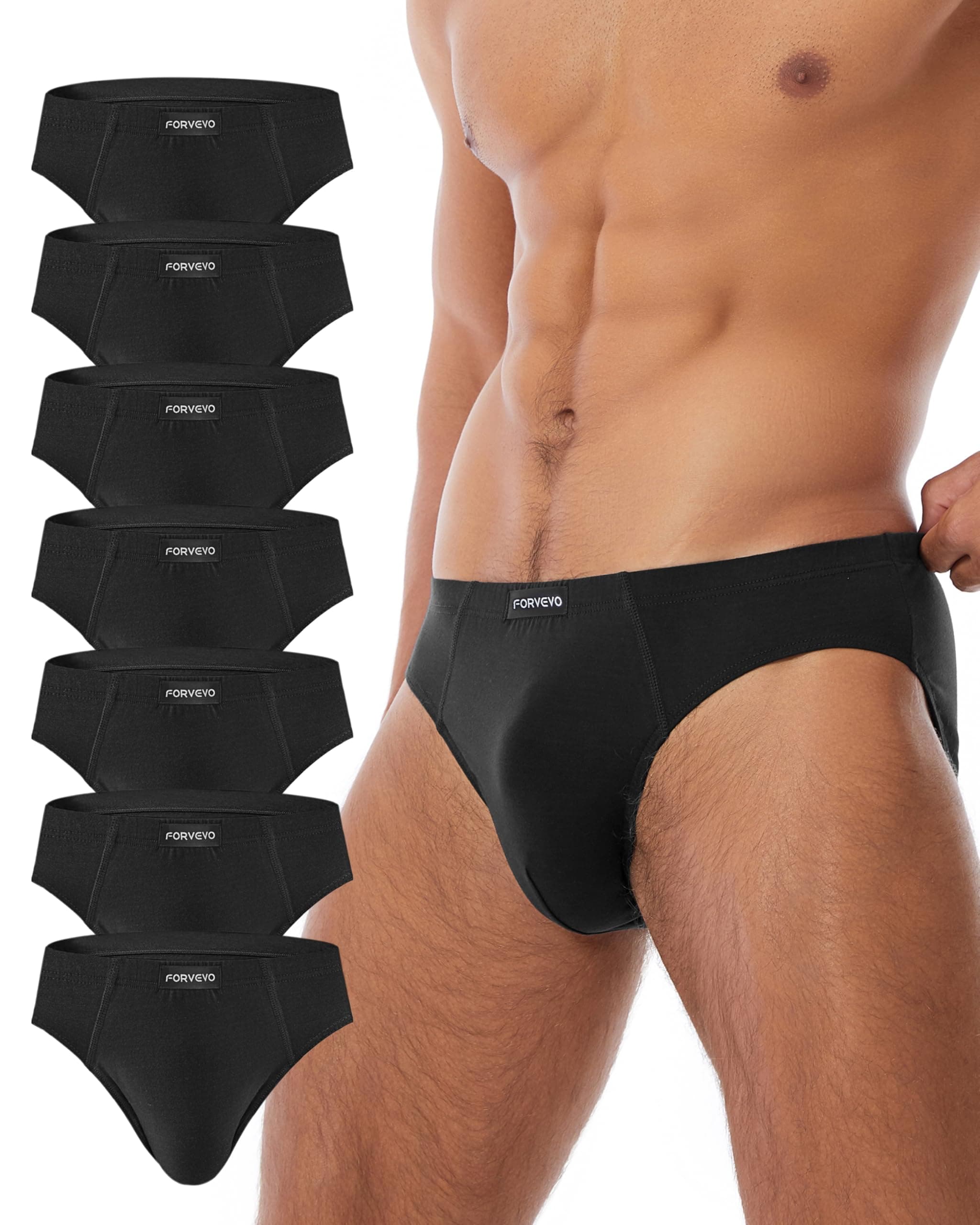 FORVEVO 7er Pack Unterhosen Herren Slip Baumwolle 🩲