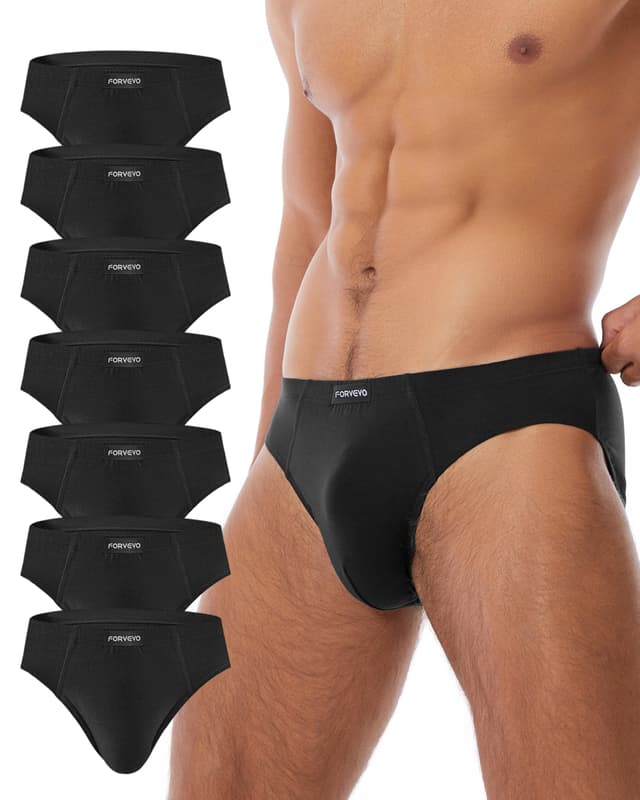 FORVEVO 7er Pack Unterhosen Herren Slip Baumwolle 🩲