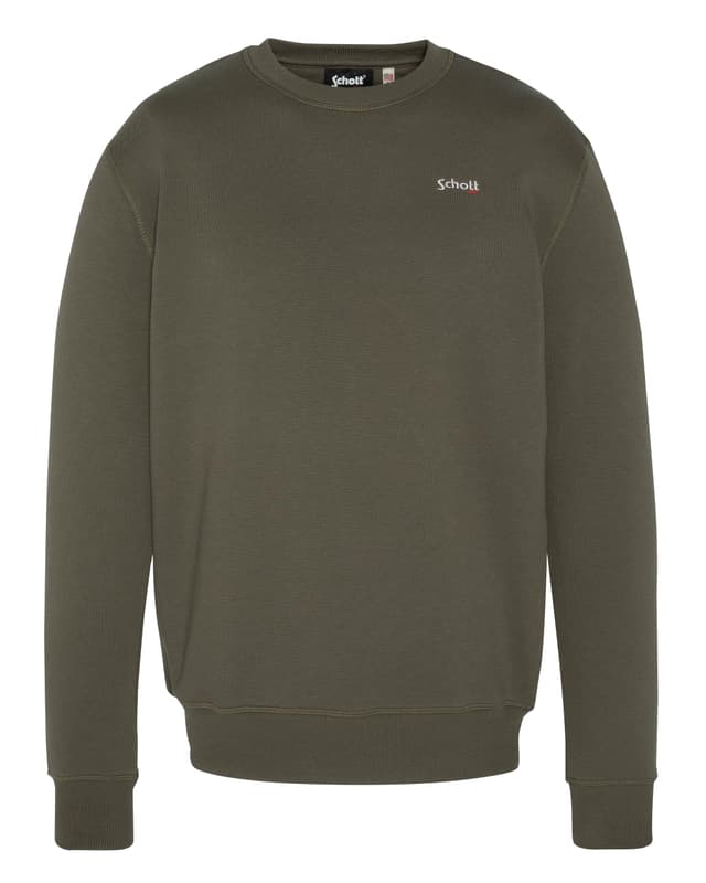 🔥 Super Angebot! Schott NYC Herren Sweatshirt S Salbei Khaki