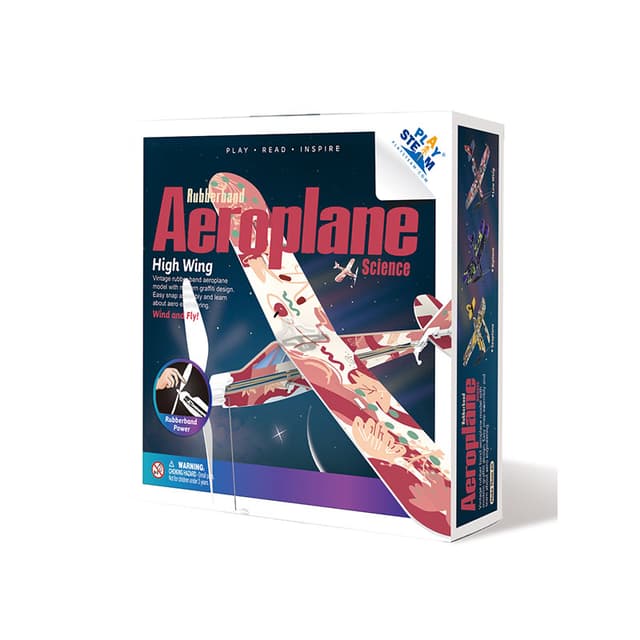 🚀 PLAYSTEM Gummiband Flugzeug Hochflügel STEM Kit - Spezialangebot!
