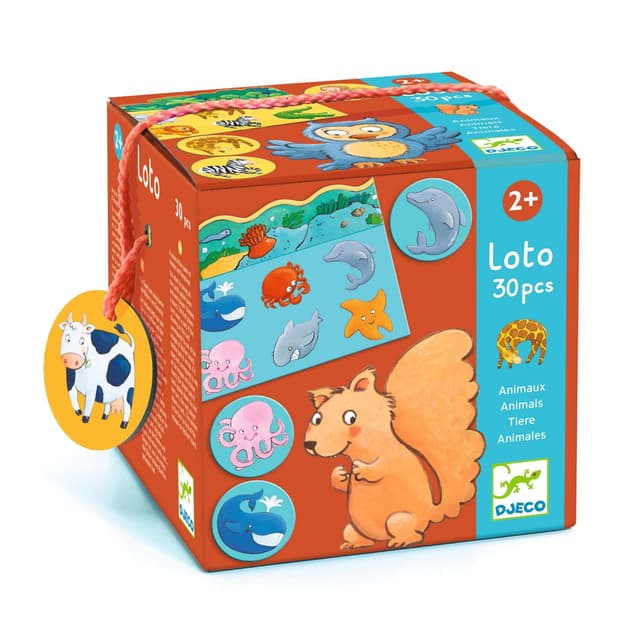 🎲 DJECO DJ08120 Lernspiele, Lotus, Tiere, bunt 🐼