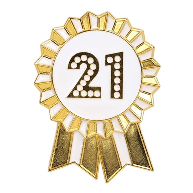 Talking Tables „Happy Birthday“-Anstecker gold- und weiß 🎉