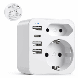 🔌 6 in 1 Adapter Südafrika | Reiseadapter Namibia | Steckdosenadapter Type M