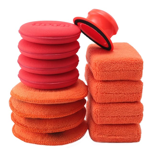 🚗 Mikrofaser Auto Handpolierschwamm Set - 13tlg 🧼