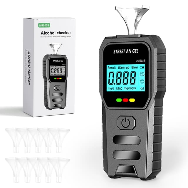 Charmofun Alkoholtester mit 3-Farben-Alarmmodus