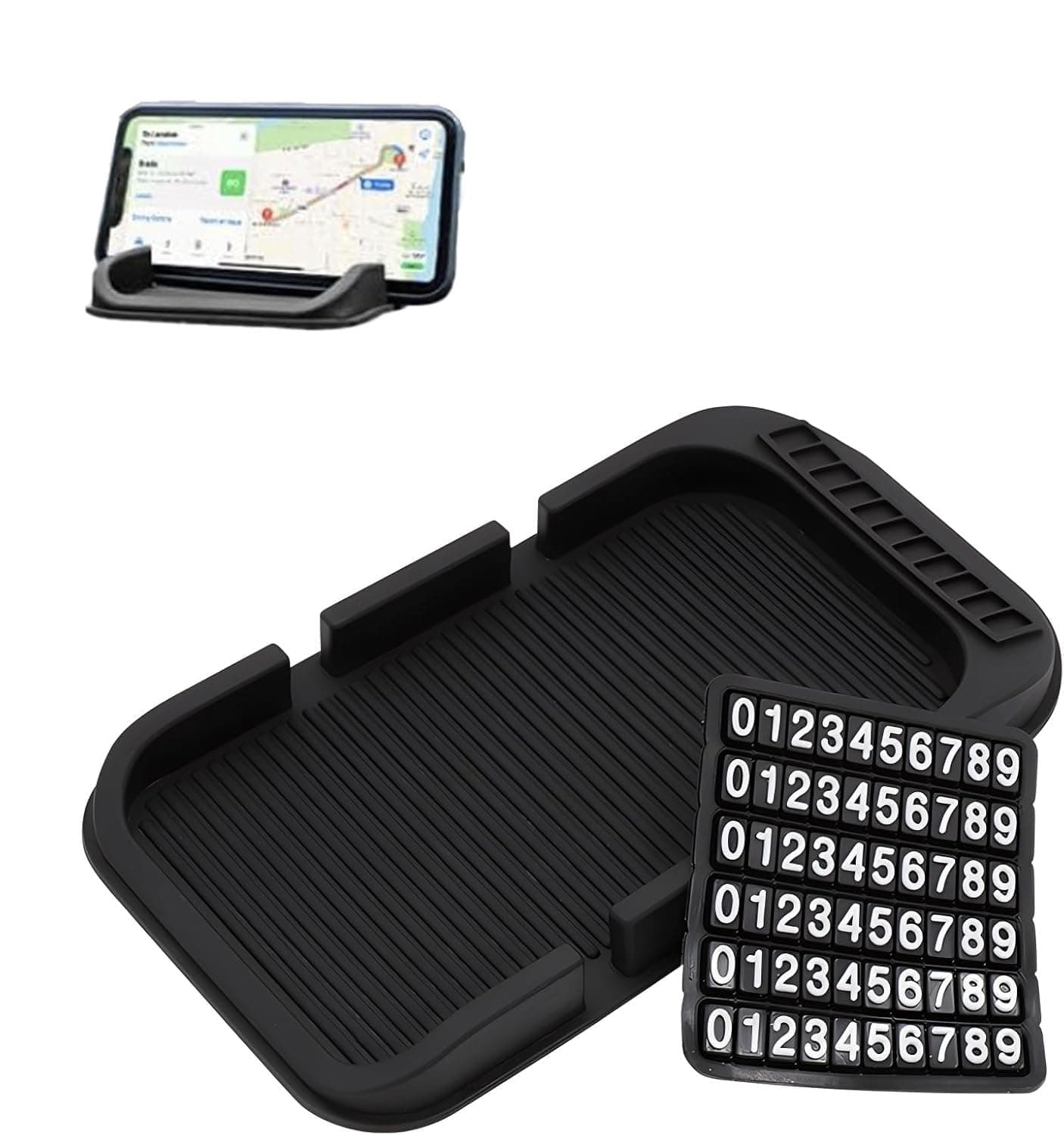 Alrens 3 In 1 Auto Anti-Rutsch-Pad & Handy-Organizer-Matte 🚗📱