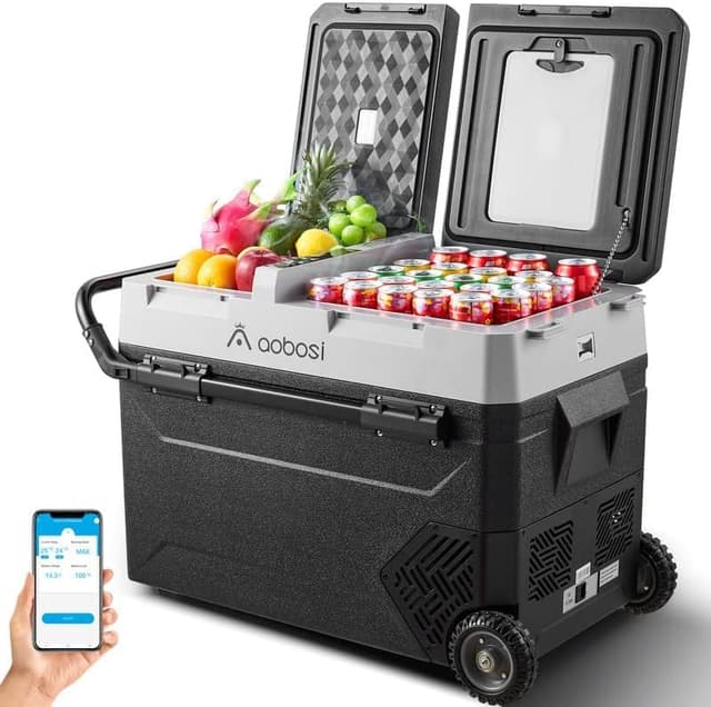 🌬️🍹 AAOBOSI 57L Kompressor Kühlbox mit App-Steuerung -20°C - 20°C 🚗🏠