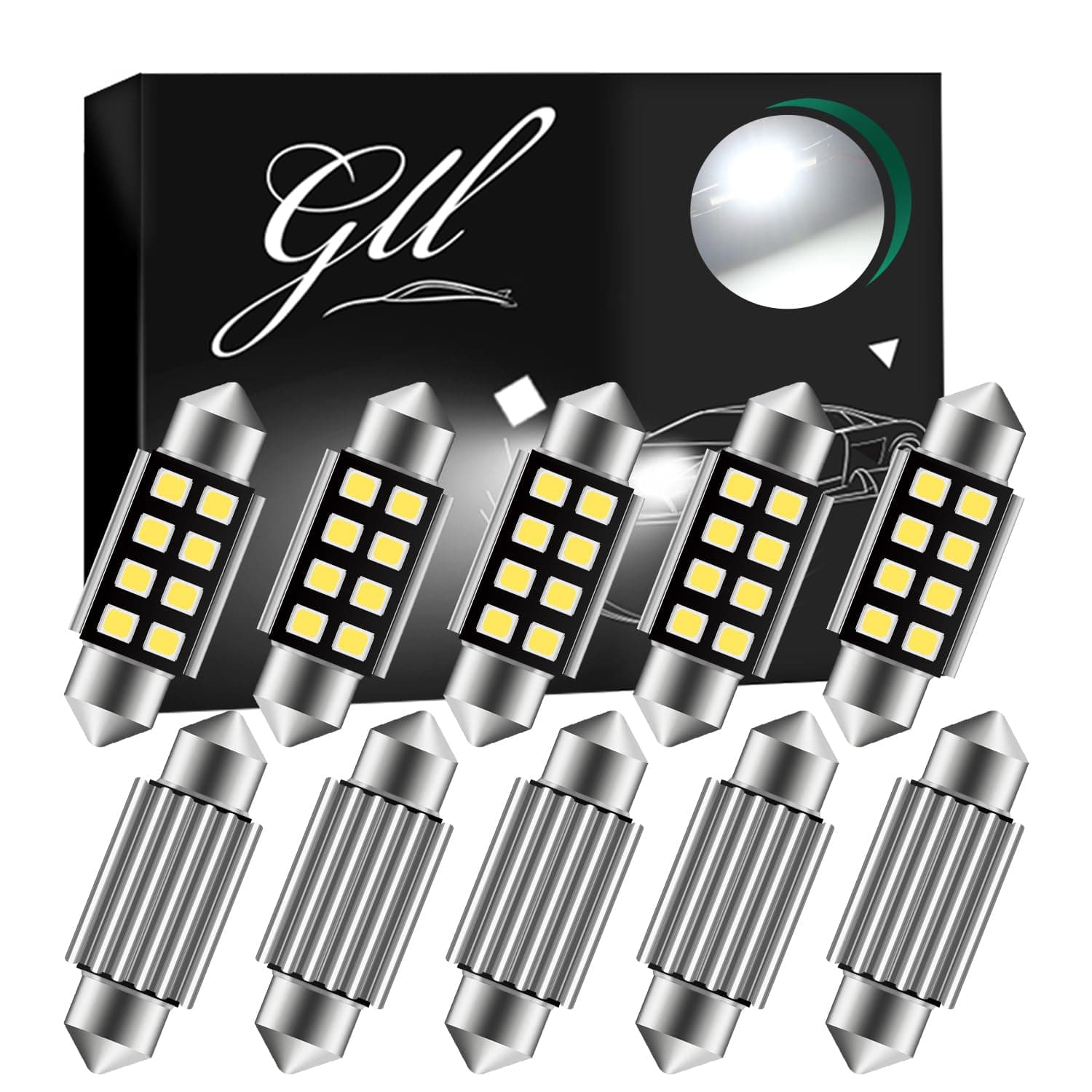 🌟 Angebot: GLL 10 Stück 36MM Soffitte Glühbirnen 12V Weiße Innenraumleuchten 🌟