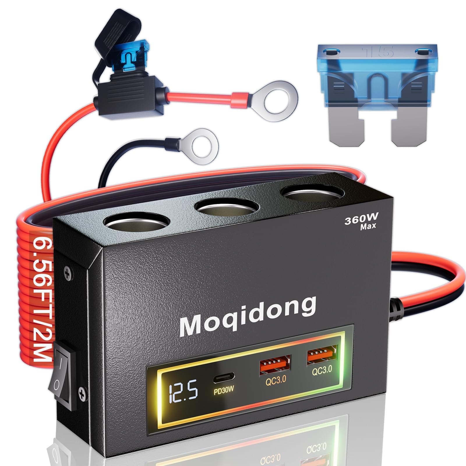 🔥 Moqidong Zigarettenanzünder Steckdose: Auto 12V Steckdose 15A Einbau 12 Volt