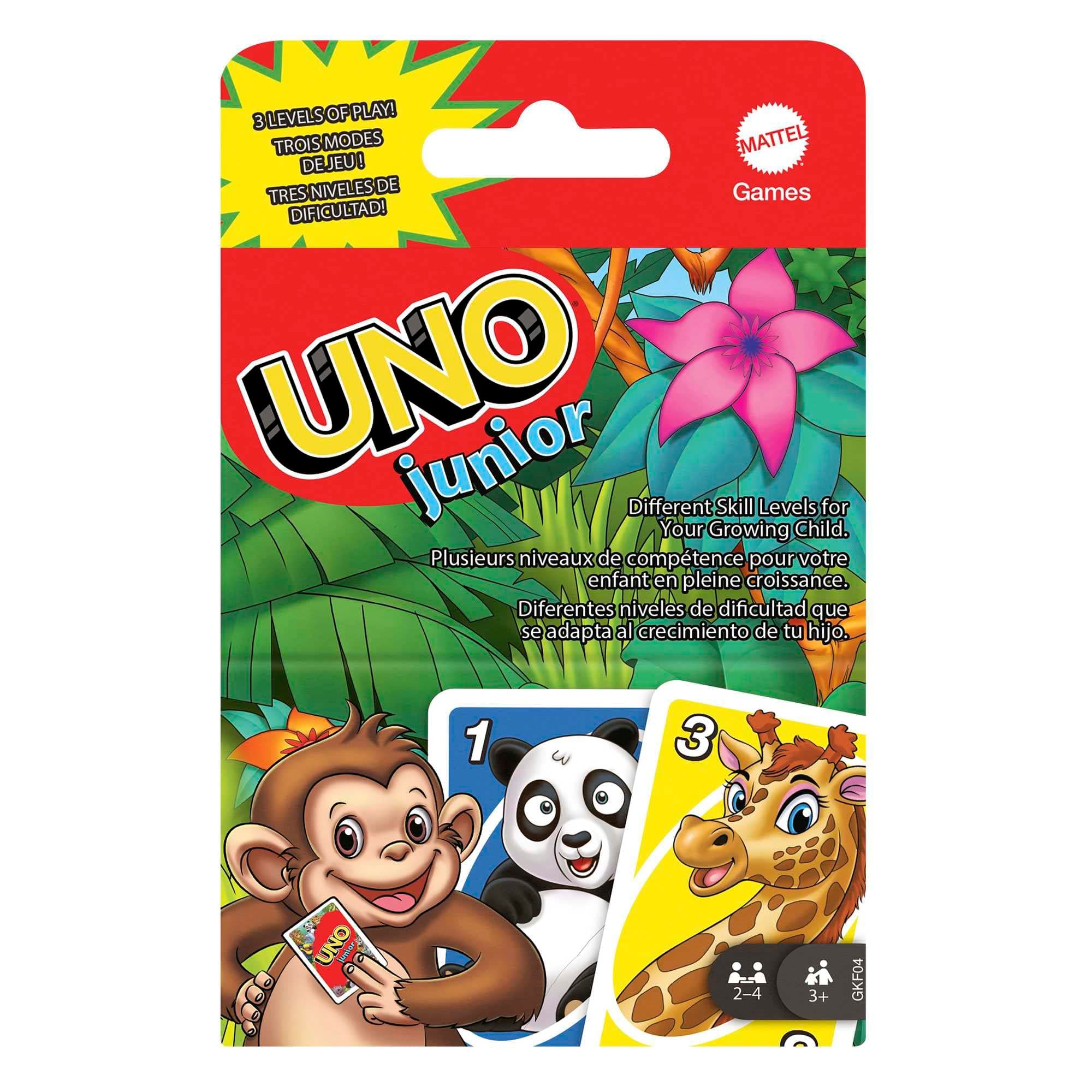 🃏 Mattel Games Uno Junior - Kinderspiel mit Zootieren 🐼🐵