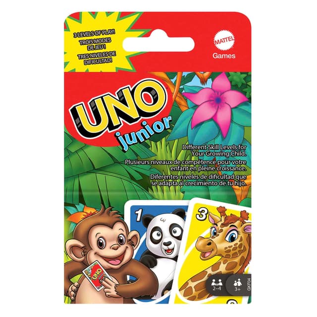 🃏 Mattel Games Uno Junior - Kinderspiel mit Zootieren 🐼🐵