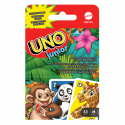 🃏 Mattel Games Uno Junior - Kinderspiel mit Zootieren 🐼🐵 Angebot bei HelloDeals