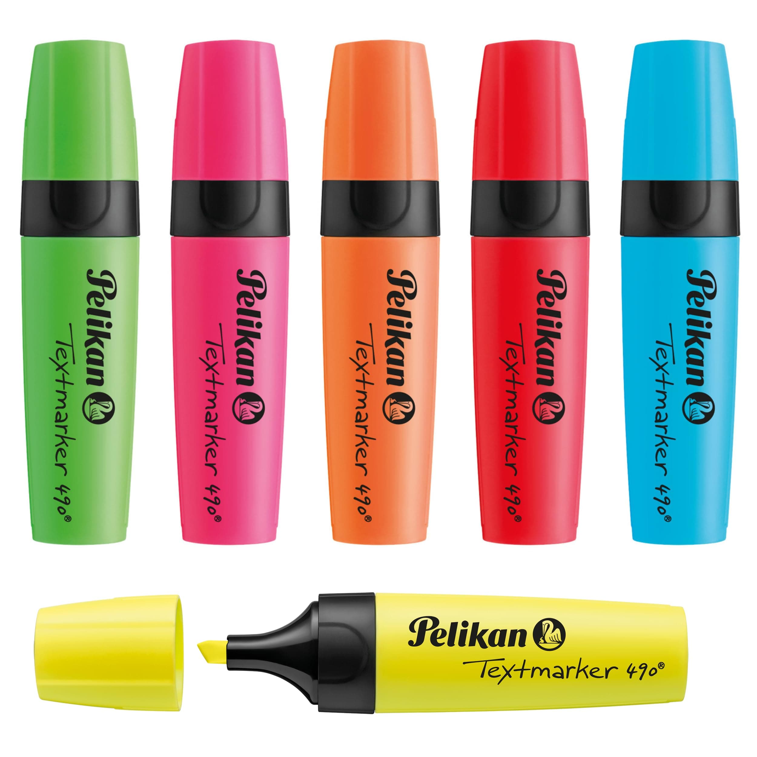 🌟 Super Deal! Pelikan Textmarker 490, 6 Neon-Farben, 6 Stück 🌈