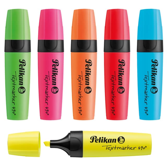 🌟 Super Deal! Pelikan Textmarker 490, 6 Neon-Farben, 6 Stück 🌈