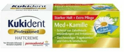 Kukident Professionell Haftcreme Med + Kamille 🦷💪 - Haftmittel für Zahnprothesen - Starker Halt, extra Zahnfleisch-Schutz