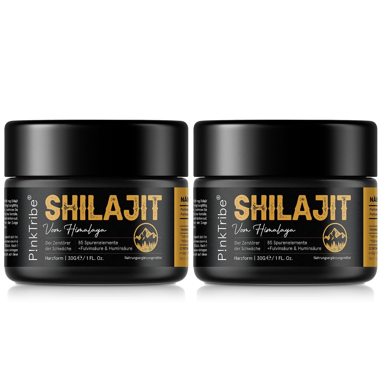 🌿 Shilajit Reines Himalaya Shilajit-Harz, Gold Qualität und Original, Ayurvedische Kräuter, Vegan (2er Pack) 🌿
